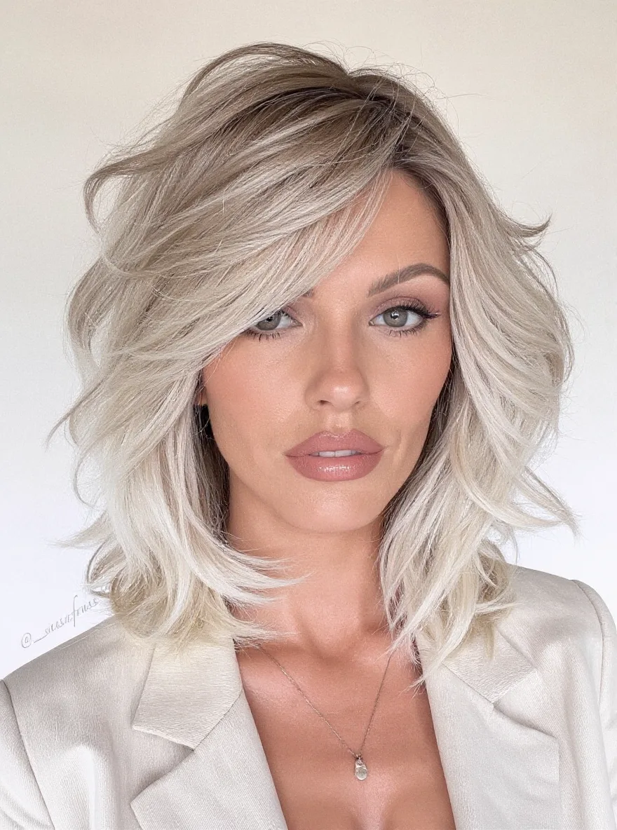 40 Stunning Ash Blonde Shoulder-Length Hairstyles for All Women - Hair Style Album